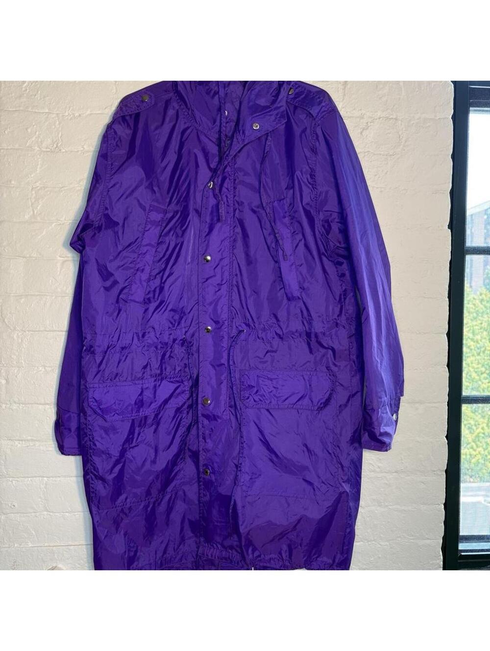 Super cute Purple raincoat with hood and pockets